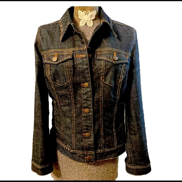 Classic Fit Dark Wash Denim Jacket - Picture 4 of 6